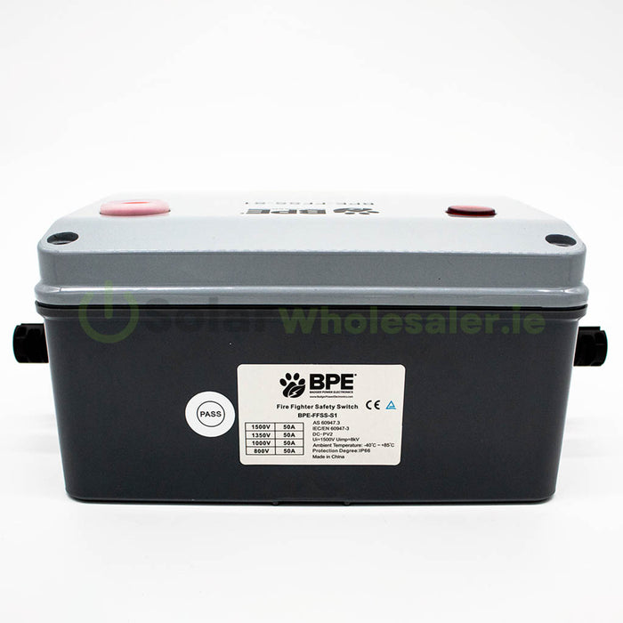 BPE Firefighter Safety Switch, Single String (50A DC 1500vdc)