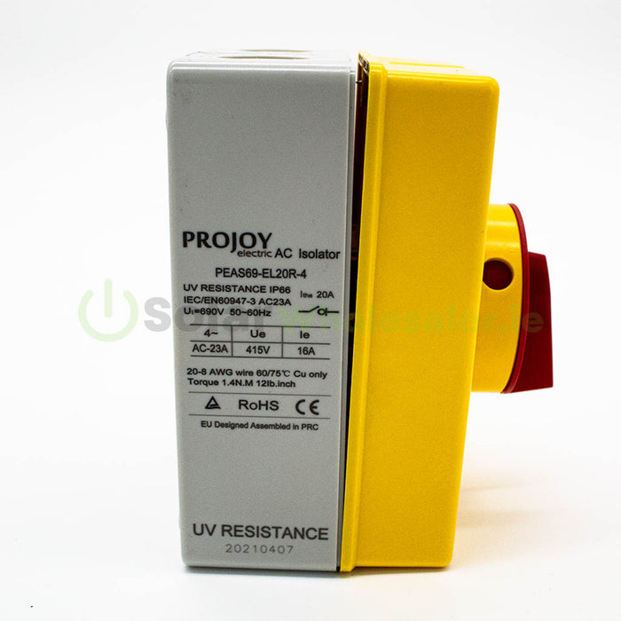 Projoy IP66 20A 4 Pole AC Isolator